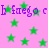 A static image with a pink background featuring scattered green stars and purple text reading 'h faego ch faego e' in two