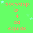 Green background with repeating orange text and light blue stars, featuring a gray rectangle in the bottom-right corner.