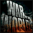 Animated contact sheet showing five sequential frames of a pixelated 'War' logo animation with fiery background and text disintegration effects.