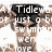 Pixelated image of a person with dark hair and sunglasses making a peace sign, overlaid with partially obscured text reading "Tidle" and "just".
