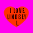 Four orange heart-shaped icons with black text "I LOVE LINDSEY" and a lowercase 'l' on a bright pink background, arranged in a
