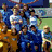 Six distinct soccer team group photos arranged in a , each showing players in uniform poses on grass fields with stadium backgrounds