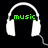 White over-ear headphones with green text 'music', 'is', and 'love' displayed across on a black background