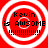 Red background with four white concentric circles, each containing "Kevin is AWESOME !!!!!!!!!" text in black pixelated font.