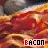 Animated contact sheet of six frames showing a bacon pizza with the word 'BACON' in pixelated text, each frame displaying slight variations in the bacon's position and color saturation.