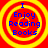 Four identical circular icons with red backgrounds and yellow concentric rings display blue text reading "I Enjoy Reading Books" in a pixelated font.