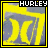 Yellow and gray Hurley icon with stylized 'H' symbol and text, displayed in a of six