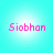 Four identical cyan circular icons with pink text "Siobhan" centered on each, arranged in a on a light cyan background