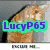 A four- displays a cat, dog, kitten, and text overlays reading 'LucyP65', 'loves', and 'pets!' in pixelated fonts