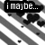 Black-and-white pixelated image with diagonal stripes and scattered hearts, displaying sequential text: "i maybe..." then "kinda sorta..." followed by "love you".