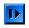Two side-by-side animated frames of a blue square icon with black and red play/pause symbols on gradient backgrounds.