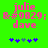 Green background with pink text reading 'julie' and 'dave', a numeric string, and blue star-like symbols in two configurations.