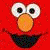 Animated contact sheet of Sesame Street characters Elmo and Cookie Monster with text variations including 'best friend' forms, 'and', 'bes', 'b', 'be', 'for', and 'forever' in blue and red pixelated fonts on black background.