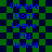Blue text reading 'Please Dont Leave My World' on a green and dark blue checkered background with visible pixelation.