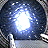 A 48x48 pixel buddy icon featuring a Stargate-like portal on the left and green text 'OriginalIcons.com' on the right, displayed as a contact sheet with two frames showing sequential animation.