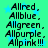 Green background with blue stars and black text listing color names in two