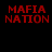 Red pixelated text on black background with white square corner, displaying 'MAFIA NATION' top-left, 'UNITED' top-right, and '828' bottom-left.