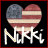 Static pixel art icon featuring a heart-shaped American flag design with dripping text below, set against a black background with red border.