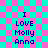 Pixelated text on a cyan and pink checkered background with visible lines and partial transparency effects