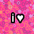 Pixelated with six distinct sections: pink floral background with 'i♡' symbol, blue-green abstract pattern with 'melissa', white background with purple circles and 'autumn', orange-yellow gradient with 'aneta', colorful splatter on white with 'samantha', and solid purple with '& katy!'