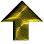 Golden arrow-shaped icons with metallic texture displayed in a , showing variations in lighting and shadow