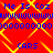 Red background with yellow diamond lattice pattern, blue text "Me Is Coz" and "CARS" repeated in four corners.