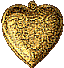 Golden heart-shaped icon with jagged cracks, transitioning from intact to fully fragmented