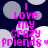 Pixelated text reads "I Love my crazy friends" in bright pink over a dark blue background with gray and white circles.