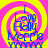 A four- of identical pixelated icons with yellow and pink spiral backgrounds, blue text reading "I Love Holly Marie" and "YYYYYY" in a retro digital style