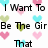Pixelated text reads "I Want To Be The Girl That To And Whisper I Love You" with scattered heart symbols in pink, cyan, and green on white background.