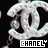 identical white Chanel logo icons with sparkling textures, each featuring the text 'CHANEL' in a pixelated font below the logo on black backgrounds
