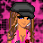 Pixel art contact sheet showing three variations of a female character in pink and black attire against a pink patterned background with "new york cutie" text.