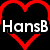 Red heart outlines on black background with white text reading 'HansB + JamesK172' and '= BFF' inside a lower heart.