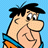 Pixelated cartoon character with black spiky hair, blue collar shirt, and orange lower garment against light blue background.