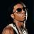 Pixelated image of a person wearing sunglasses and a sleeveless shirt with white straps, next to text reading DEENA LOVES WEEZYY on a dark red background.
