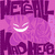 Pixelated purple cloud with white smiley face, overlaid text 'NEAL' and 'KroHab', displayed in four color variations from light to dark.