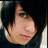 Pixelated image of a person with dark hair and blue eyes, red text reading 'i love you' on black background, and 'Alex evans' in red below.