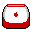 Pixel art animation of a red and white container with a crown symbol, transitioning through multiple states including closed, open, and laptop view with screen content.