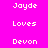 Pixelated text on a bright pink background arranged in two , with repeated names and 'Loves' in white block letters