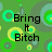 Green background with overlapping circular patterns in cyan and yellow, featuring black text fragments reading "Bring It Bitch," "Be Jealous," and "The Jenni And Jenny Alliance."