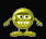 Yellow cartoon character with wide eyes and a toothy grin in multiple poses against black background.