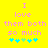 Yellow background with pink text reading "I love them both so much" and five blue-green pixelated symbols below, two versions of the symbols differ in arrangement.