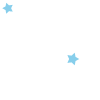 Four star-shaped icons in blue and yellow colors scattered across a white background.