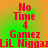 Red pixelated text on a green-to-orange gradient background, arranged in four vertical with repeated phrases