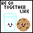 Animated contact sheet of 17 pixel art frames showing a milk carton and cookie character with changing heart symbols above them, arranged in a 5x4 grid on gray background.