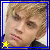 A 2x2 contact sheet of a pixelated animated icon featuring a person's face and blue text on black backgrounds with yellow stars, arranged in four frames showing sequential animation changes.