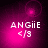 A pink and purple gradient background with white text 'ANGiIE </3' and a pulsing circular light effect.