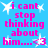 Pixelated text on blue background with white stars and pink hearts, displaying 'i cant stop thinking about him....<3' in multiple repeated arrangements.