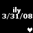 Pixelated white text and heart symbols on black background with animated heart color changes.