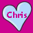 Four light blue hearts on a bright pink background, each containing distinct text in magenta pixelated font.